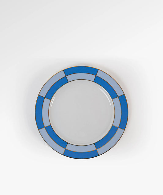 KINGSWAY Blue Porcelain Dessert Plate