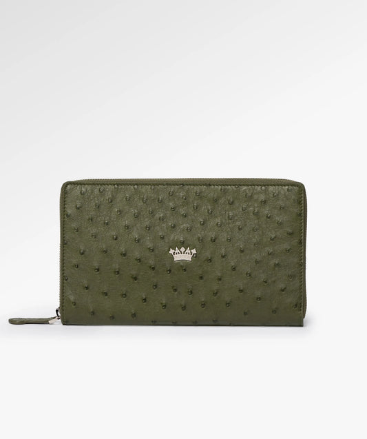 Gentleman’s Ostrich Zipper Wallet