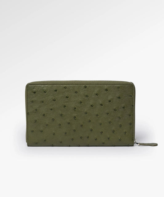 Gentleman’s Ostrich Zipper Wallet